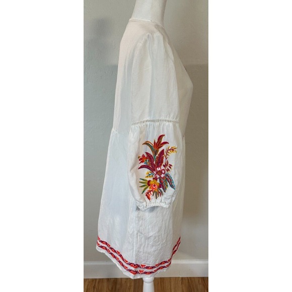 Tommy Bahama Dress Cover Up Small White St. Lucia Linen Blend Quiet Luxury Beach - Picture 3 of 9